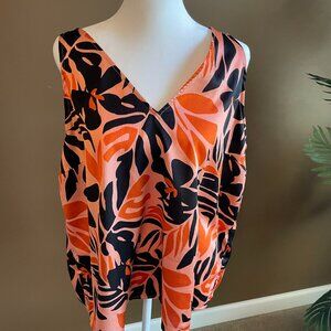 Old Navy Double V tank top with tropical print